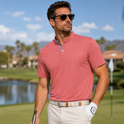 Men's Golf Shirts - Moisture-Wicking Casual Henley