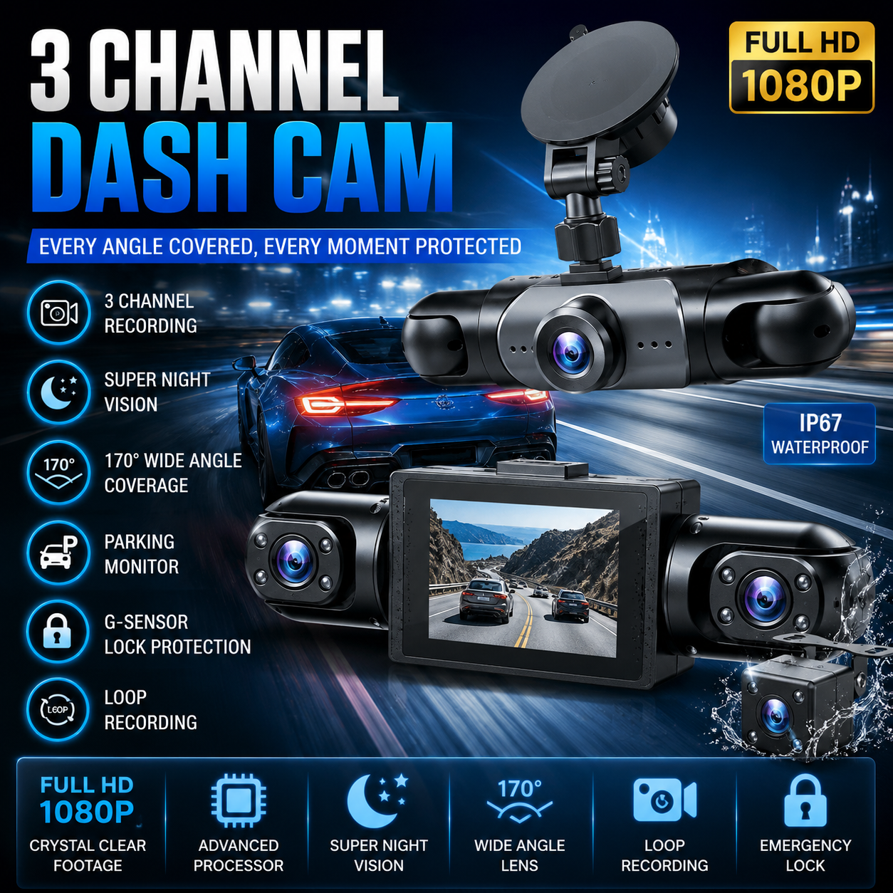 🔥Full View Car Dashcam System