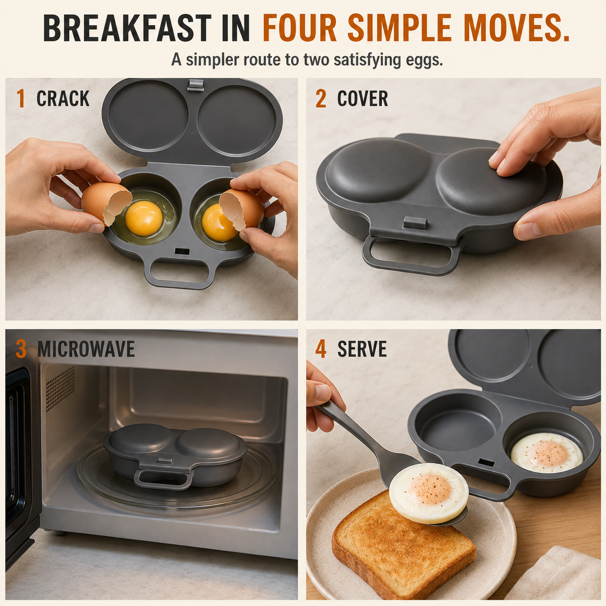 Easy egg cooking process