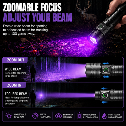🌟🔦  Rechargeable Blood Tracking Light 🔦 For Night Hunting