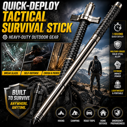 Quick-Deploy Tactical Survival Stick | Heavy-Duty Outdoor Gear ⚙️