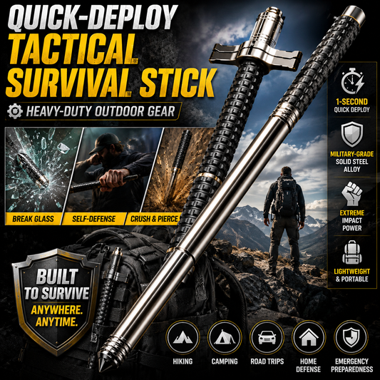 Quick-Deploy Tactical Survival Stick | Heavy-Duty Outdoor Gear ⚙️