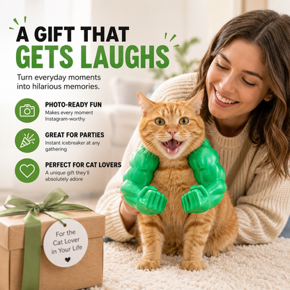 Funny Cat Muscle Arms Costume | Hilarious Pet Photo Prop