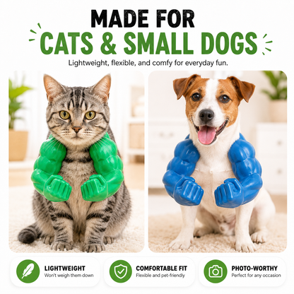 Funny Cat Muscle Arms Costume | Hilarious Pet Photo Prop