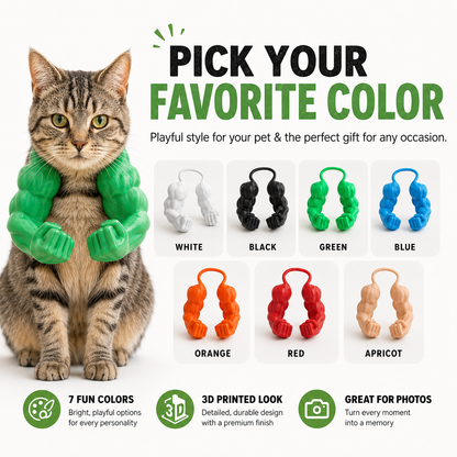 Funny Cat Muscle Arms Costume | Hilarious Pet Photo Prop