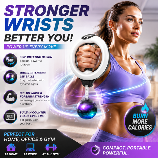 360° Rotating Wrist Strength Trainer – Portable Upper Body Fitness Exerciser