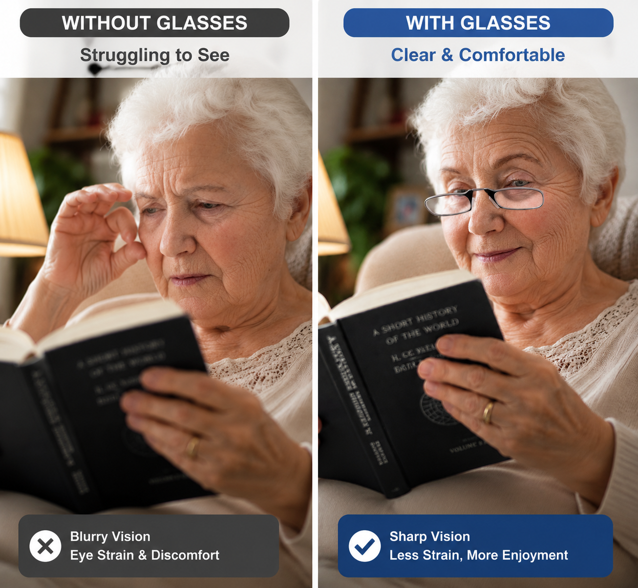 Nose Clip Reading Glasses Men Women Portable Hyperopia Glasses