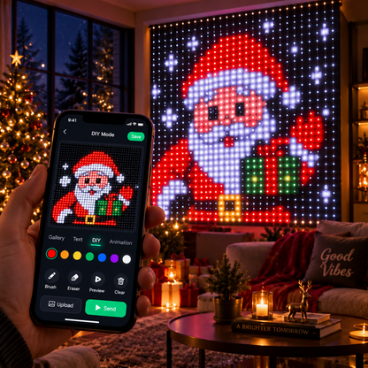 AI DIY LED Pixel String Lights – App-Controlled Custom Light Display
