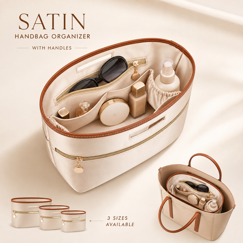 👜 Soft Satin Tote Organizer – Protect & Organize Your Favorite Handbag✨