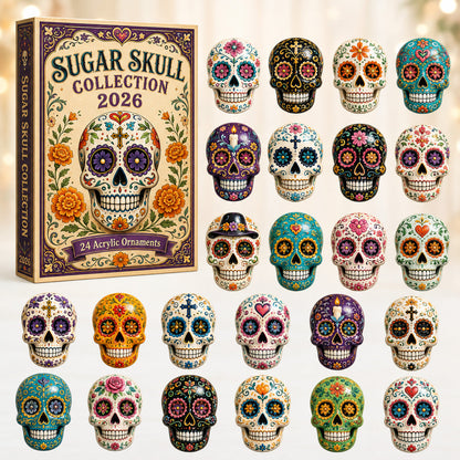 Day of the Dead Sugar Skull Advent Calendar 2026 – 24-Day Acrylic Charm Countdown