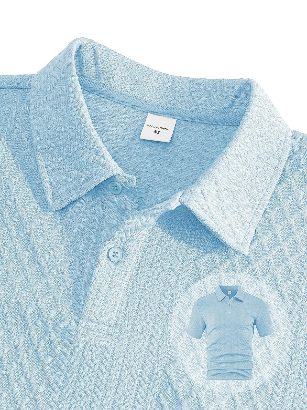 Men's Premium Textured Polo & Shorts Matching Set