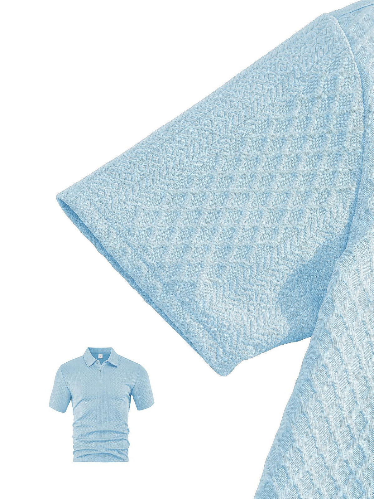 Men's Premium Textured Polo & Shorts Matching Set
