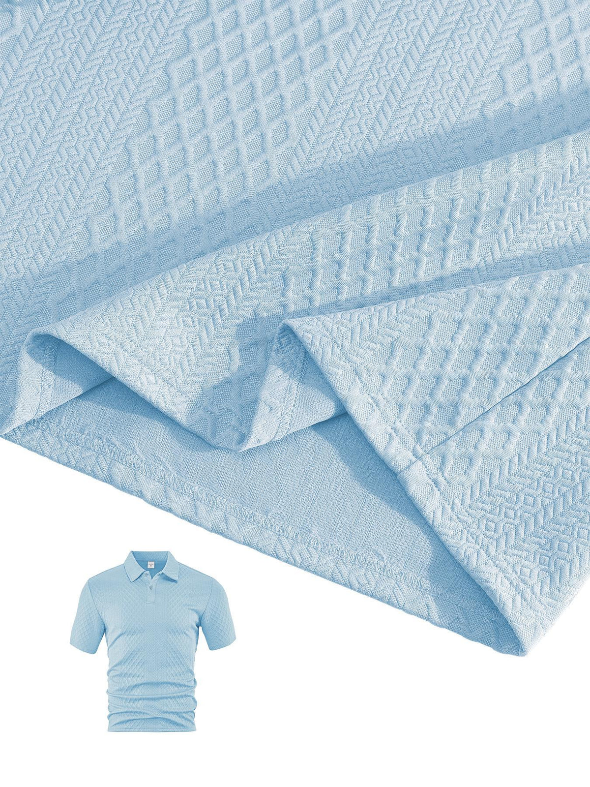 Men's Premium Textured Polo & Shorts Matching Set