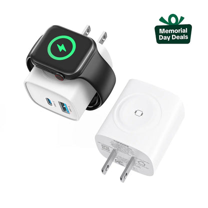 🔋 3-in-1 Magnetic Apple Watch Charger - Fast USB-C Wall Charger