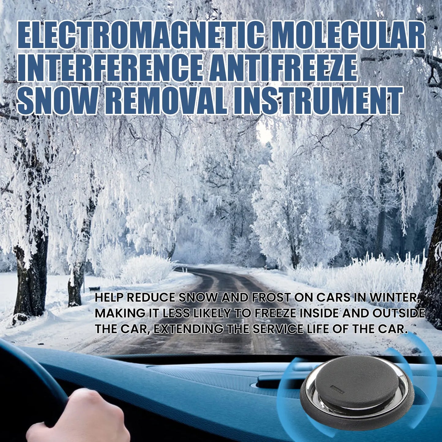 Winter car device in snow conditions