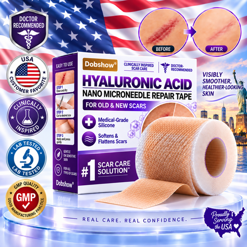 Medical-Grade Nano Microneedle Scar Repair Tape: Targeted Scar Care For Surgical, C-Section, Raised & Stubborn Scars