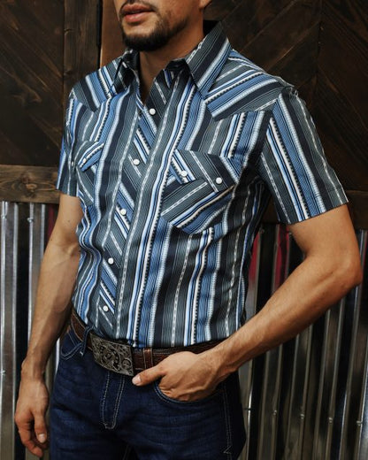 Men's Ely Cattleman Stripe Western Snap Shirt