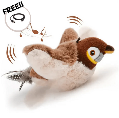 Interactive Flying Bird Cat Toy – Chirping Flapping Sparrow