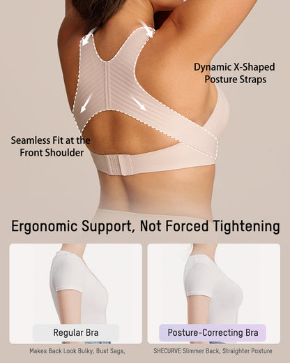 Front Closure Support Bra – Wireless Comfort & Cross-Back Support