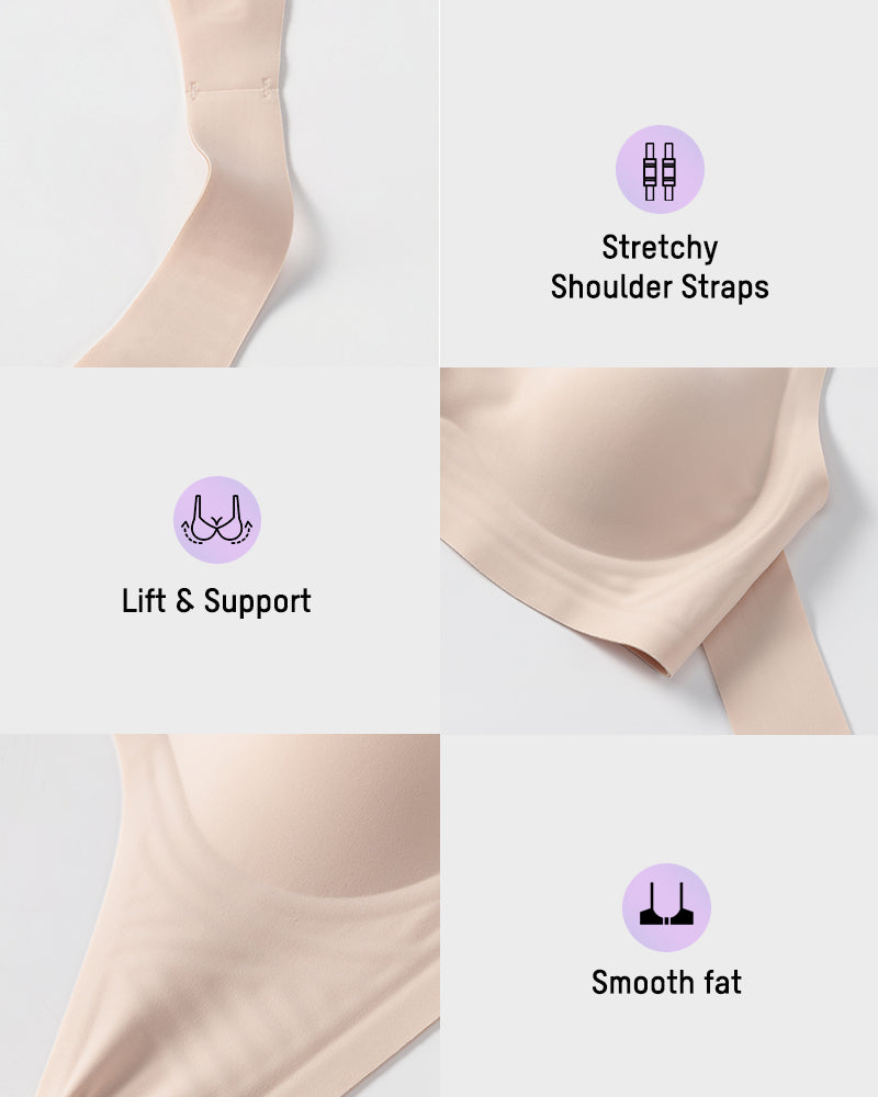Front Closure Support Bra – Wireless Comfort & Cross-Back Support