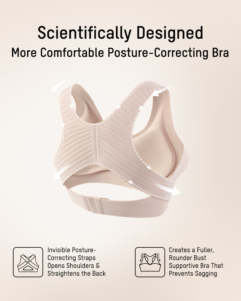 Front Closure Support Bra – Wireless Comfort & Cross-Back Support