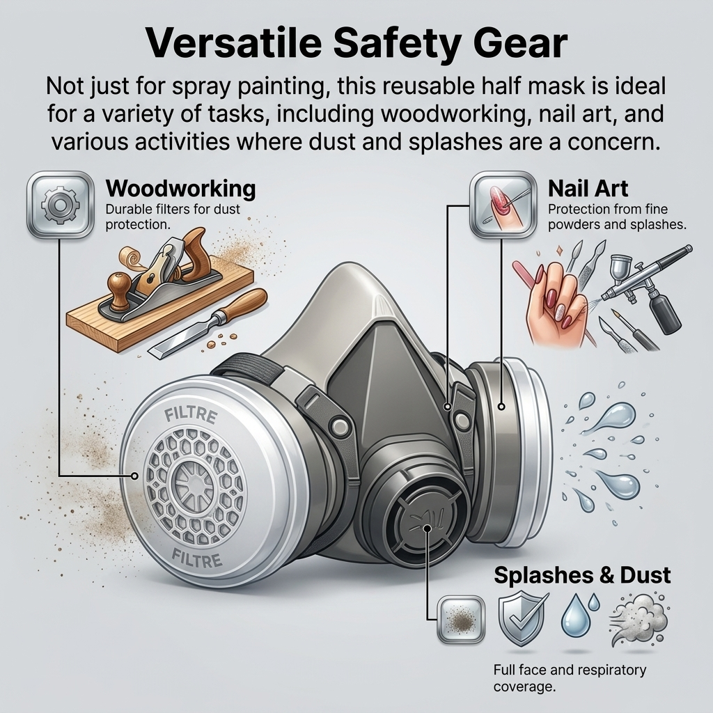 Dust-proof Integrated Respirator Mask with Goggles