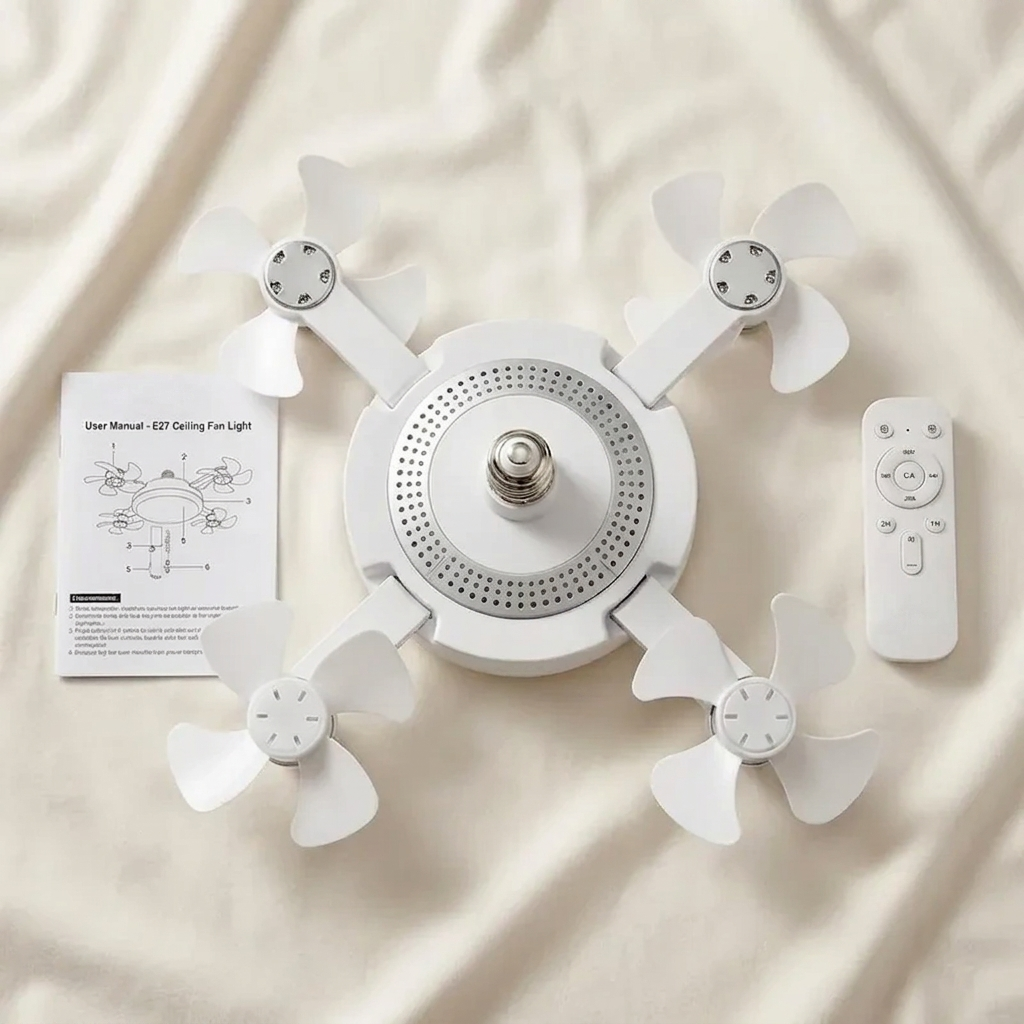 E27 LED Ceiling Fan Light Bulb With Remote Control