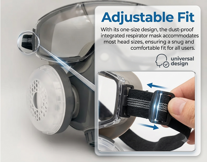 Dust-proof Integrated Respirator Mask with Goggles