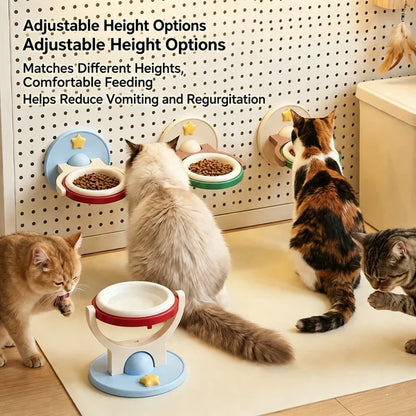🔥2-in-1 Wall Mounted & Elevated Cat Bowl
