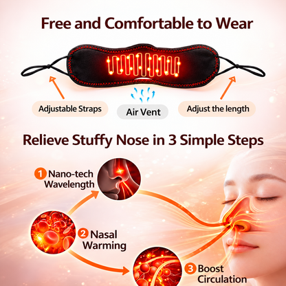 Red Light Nose Warmer for Easier Breathing