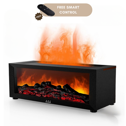 Colorful Fireplace Flame Humidifier Aromatherapy Diffuser with Remote and Timer for Home and Office