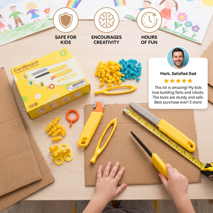📦 Kids Cardboard Construction Tool Kit