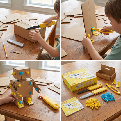 📦 Kids Cardboard Construction Tool Kit