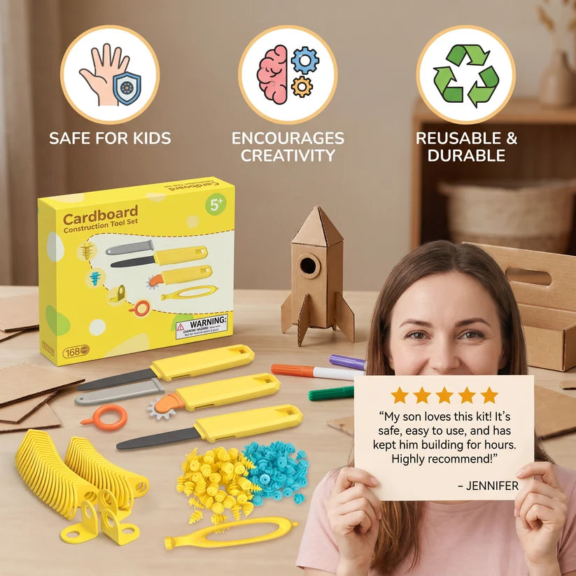 📦 Kids Cardboard Construction Tool Kit