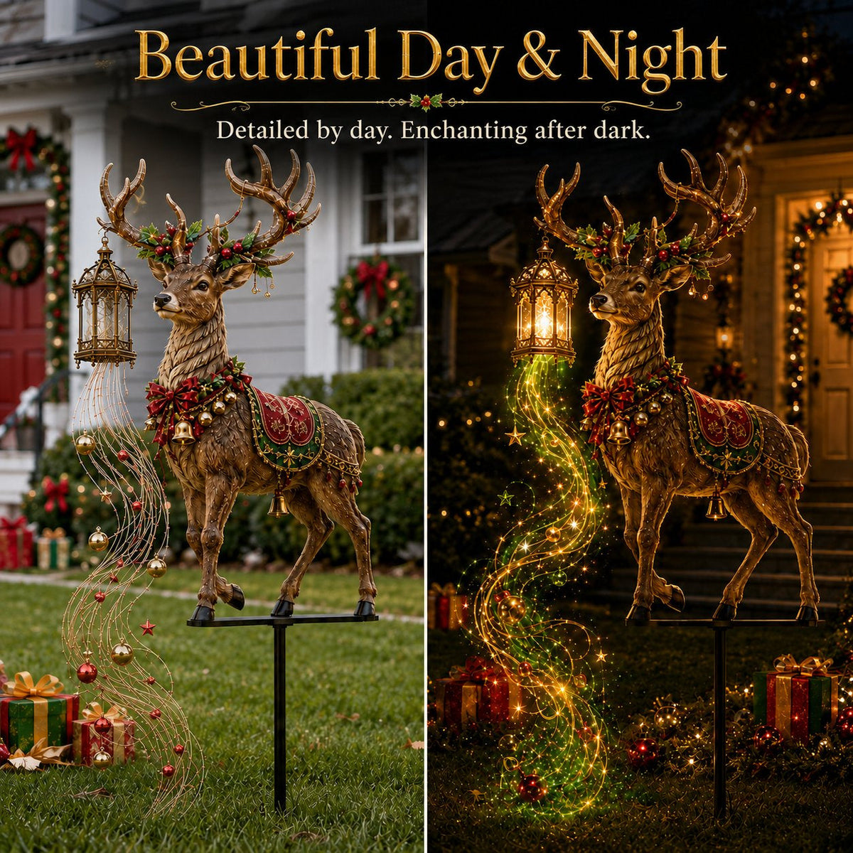 ✨ Light-Up Christmas Reindeer Yard Stake 🦌