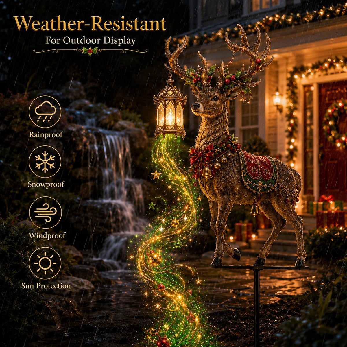 ✨ Light-Up Christmas Reindeer Yard Stake 🦌