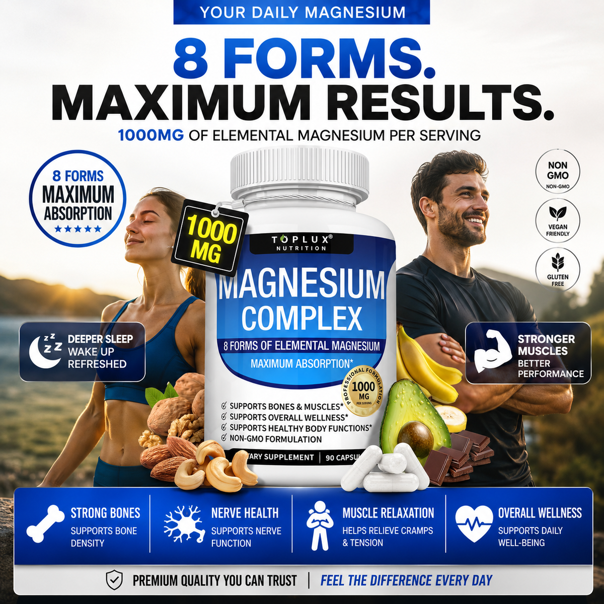 🔥 Magnesium Complex 8-in-1™ | Advanced Sleep, Muscle & Wellness Support