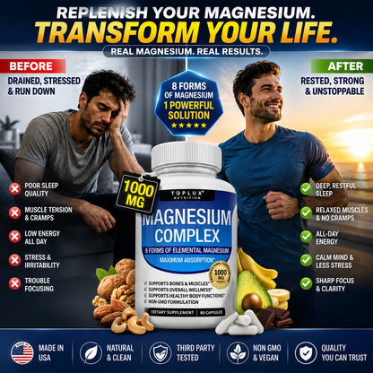 🔥 Magnesium Complex 8-in-1™ | Advanced Sleep, Muscle & Wellness Support