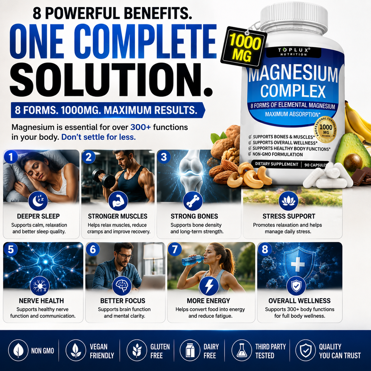 🔥 Magnesium Complex 8-in-1™ | Advanced Sleep, Muscle & Wellness Support