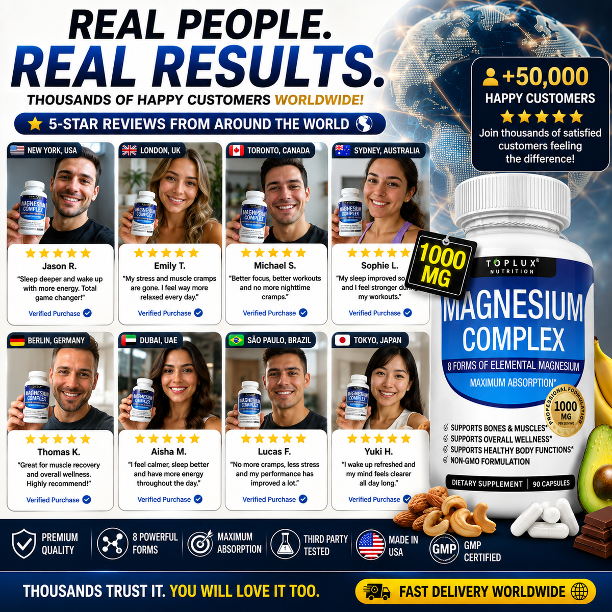 🔥 Magnesium Complex 8-in-1™ | Advanced Sleep, Muscle & Wellness Support