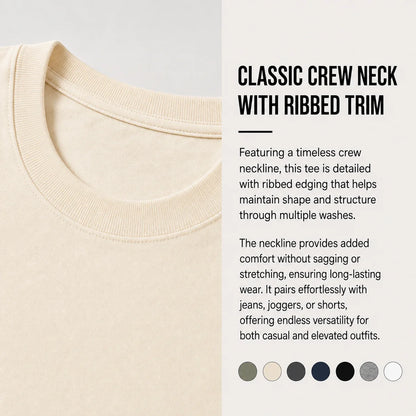 Men's Multi-Pack Heavyweight 100% Cotton Drop Shoulder Fashion Tees in Various Sizes and Colors