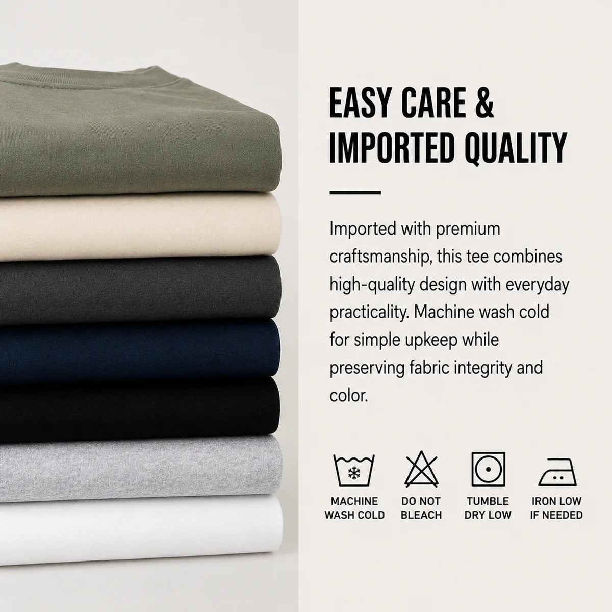 Men's Multi-Pack Heavyweight 100% Cotton Drop Shoulder Fashion Tees in Various Sizes and Colors