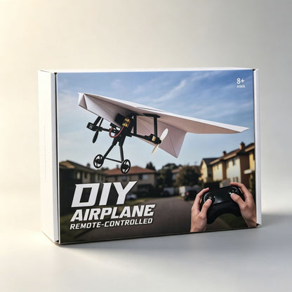 ✈️ Build & Fly RC Paper Airplane Kit | Electric Remote Control Plane with Gyro Stability, Dual Motors & Family Outdoor Fun