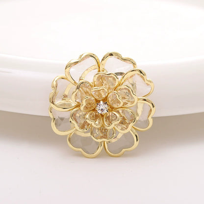Luxury Crystal Floral Button Covers for Women Blouses