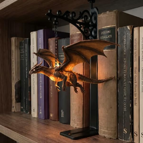 🐉Magical Floating Dragon Bookshelf Lamp