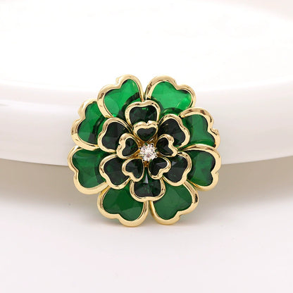 Luxury Crystal Floral Button Covers for Women Blouses