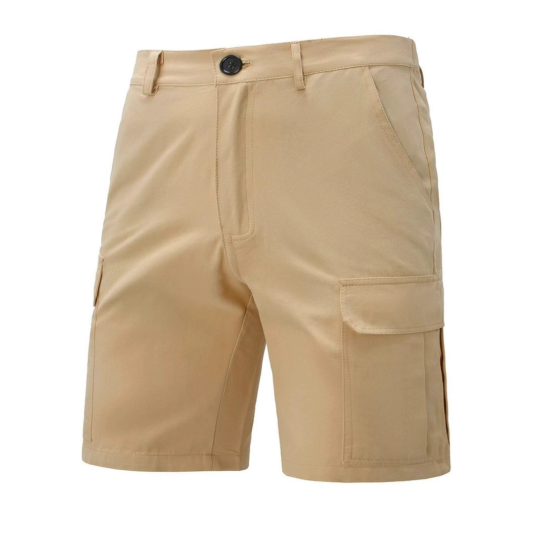 Mens 3-Pack Super Stretch Cargo Shorts with Zipper Pockets