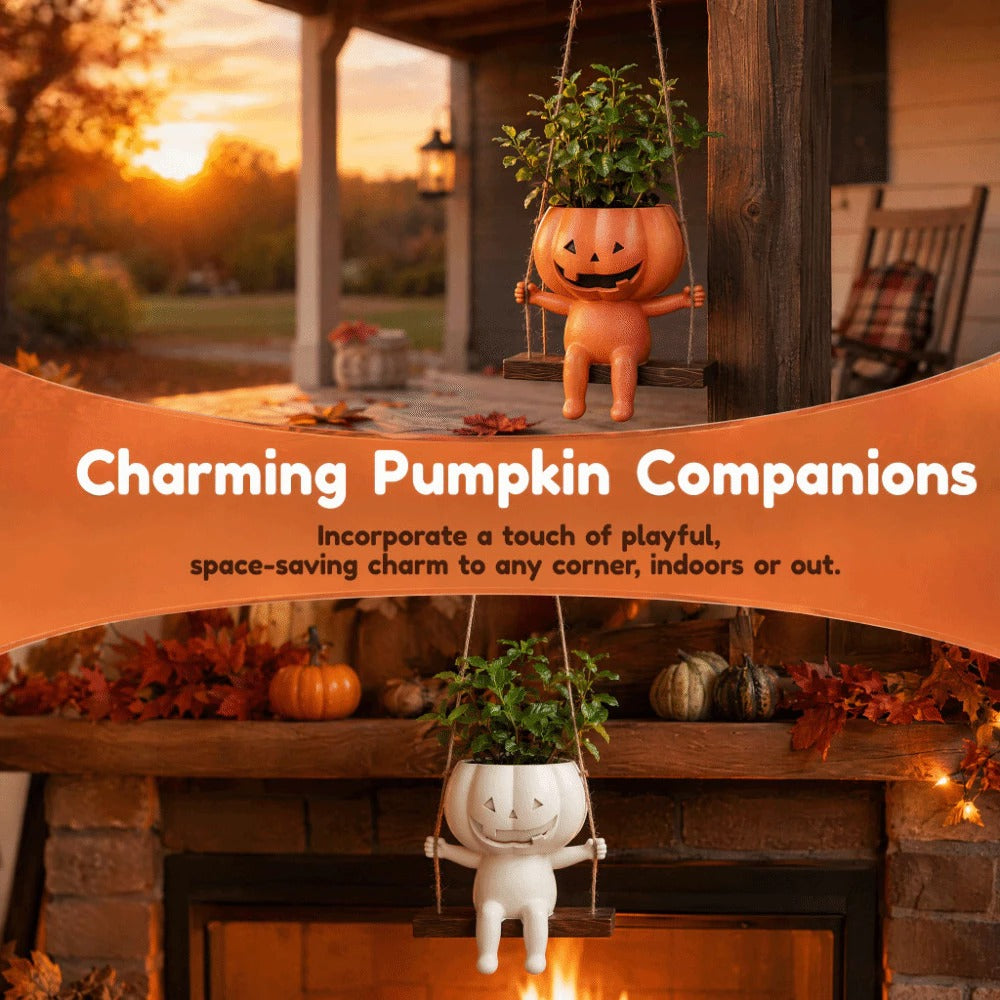 🎃Halloween Pumpkin Hanging Planter Character Resin Hanging Flower