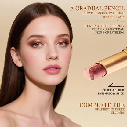💄HOT SALE 💥 3-in-1 Gradient Eyeshadow Stick – One-Swipe, Waterproof, Curved Nib ✨