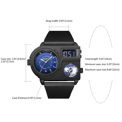 Bold Multi-Display Analog Digital Watch